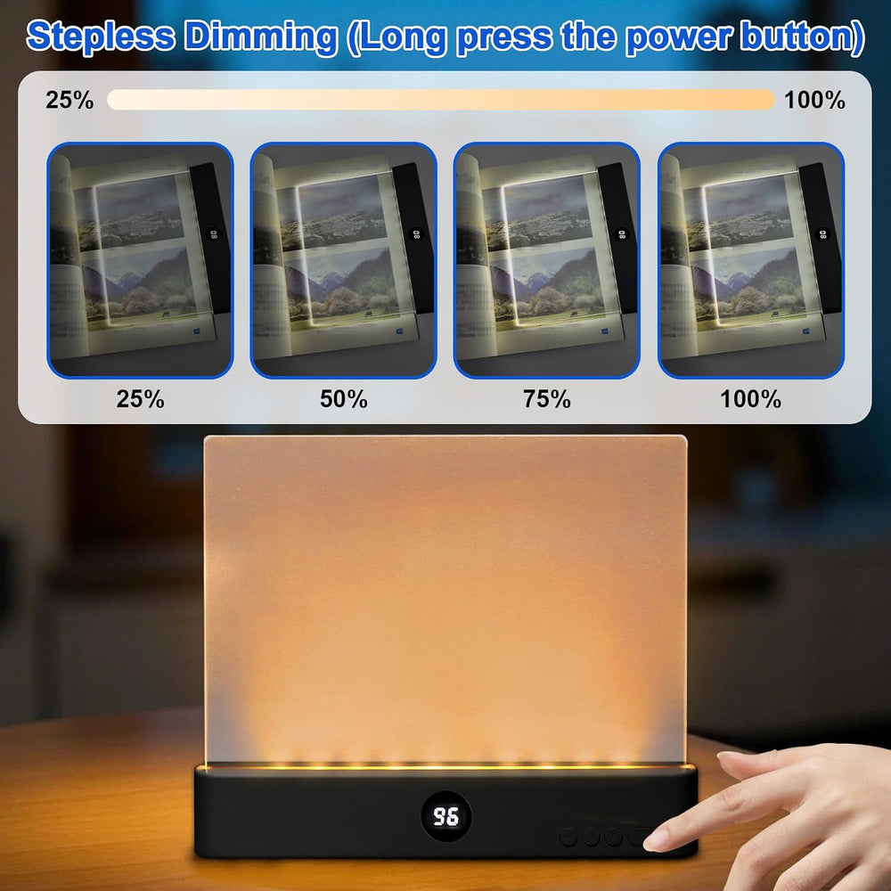Rechargeable LED Book Light with 3 Color Modes & Timer - Perfect for Night Reading in Bed (Black, Compact Design)